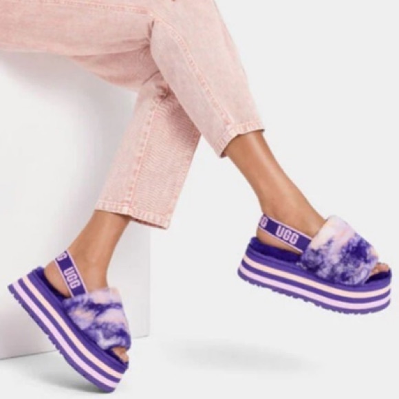 UGG Shoes - Women's Disco Marble Slide Purple Size 8